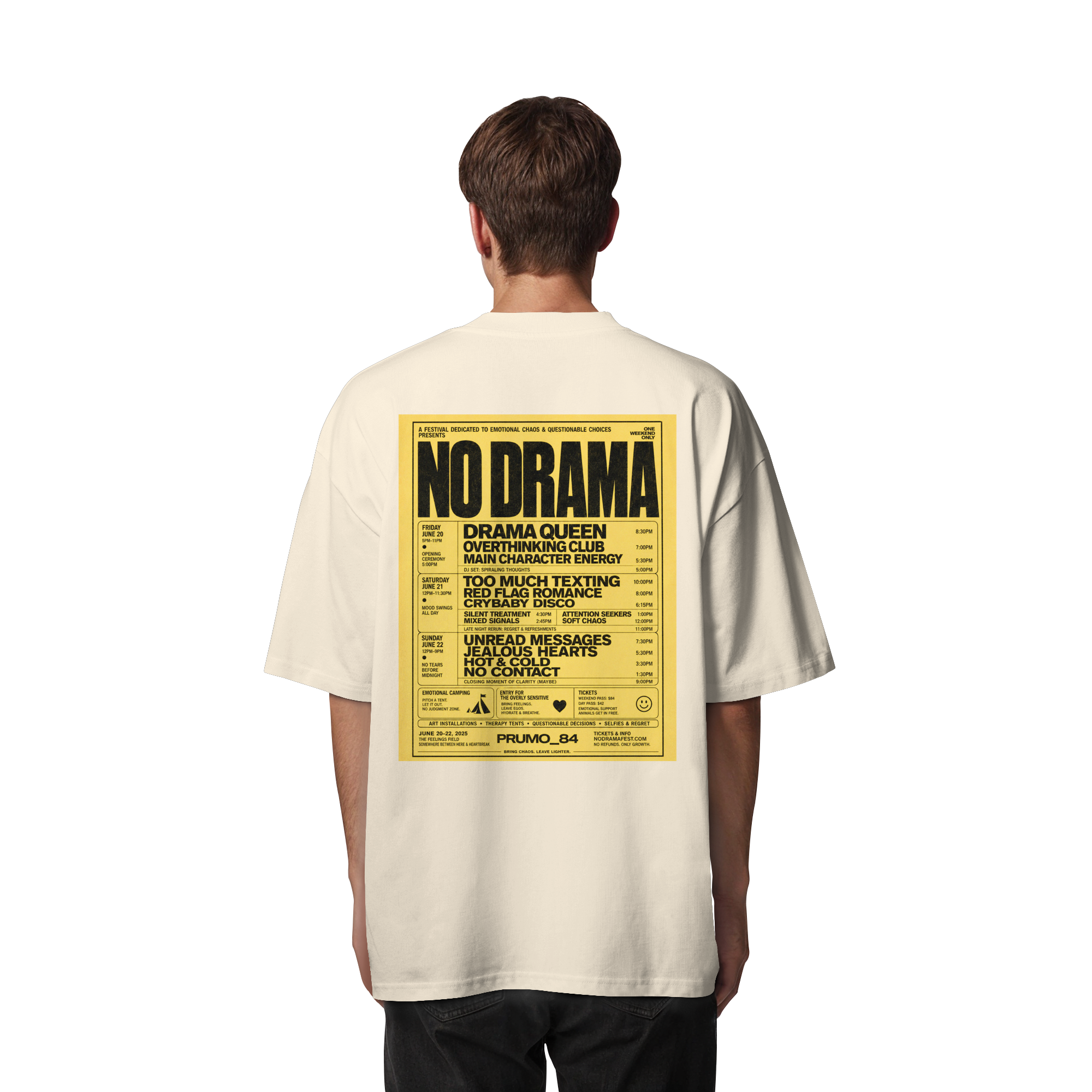 NO DRAMA FESTIVAL - Organic Oversize Shirt