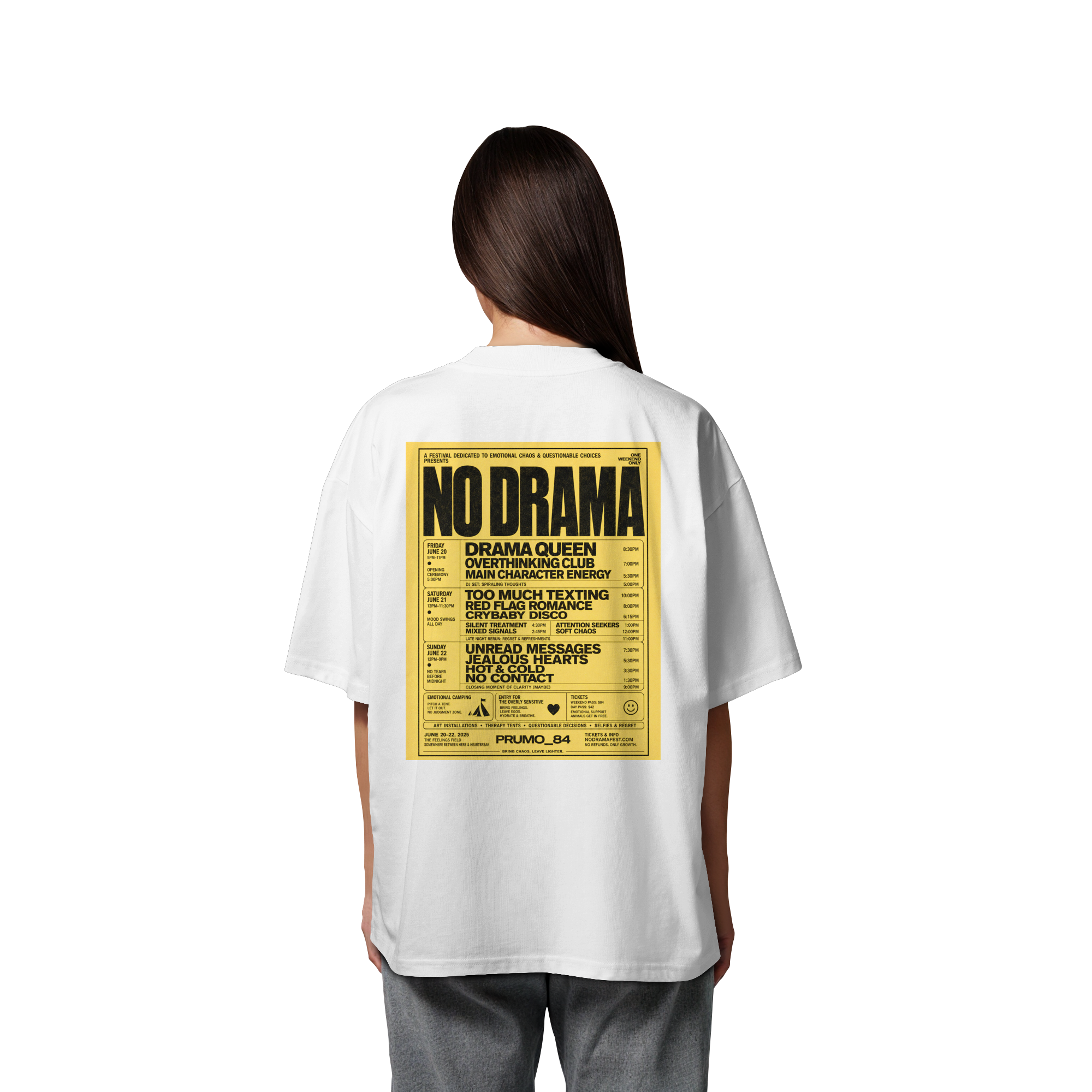 NO DRAMA FESTIVAL - Organic Oversize Shirt