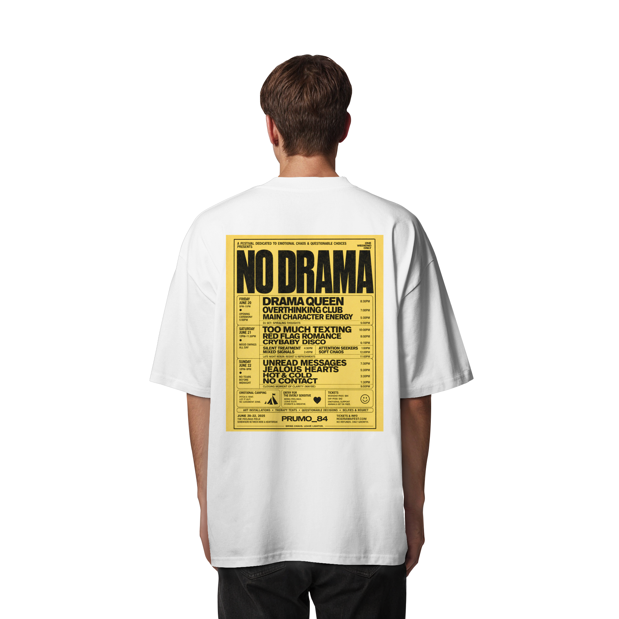 NO DRAMA FESTIVAL - Organic Oversize Shirt