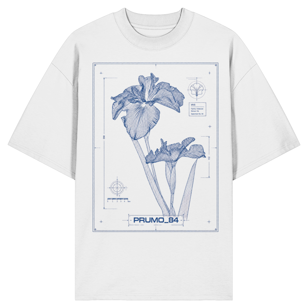 Flower Blueprint  - Organic Oversize Shirt