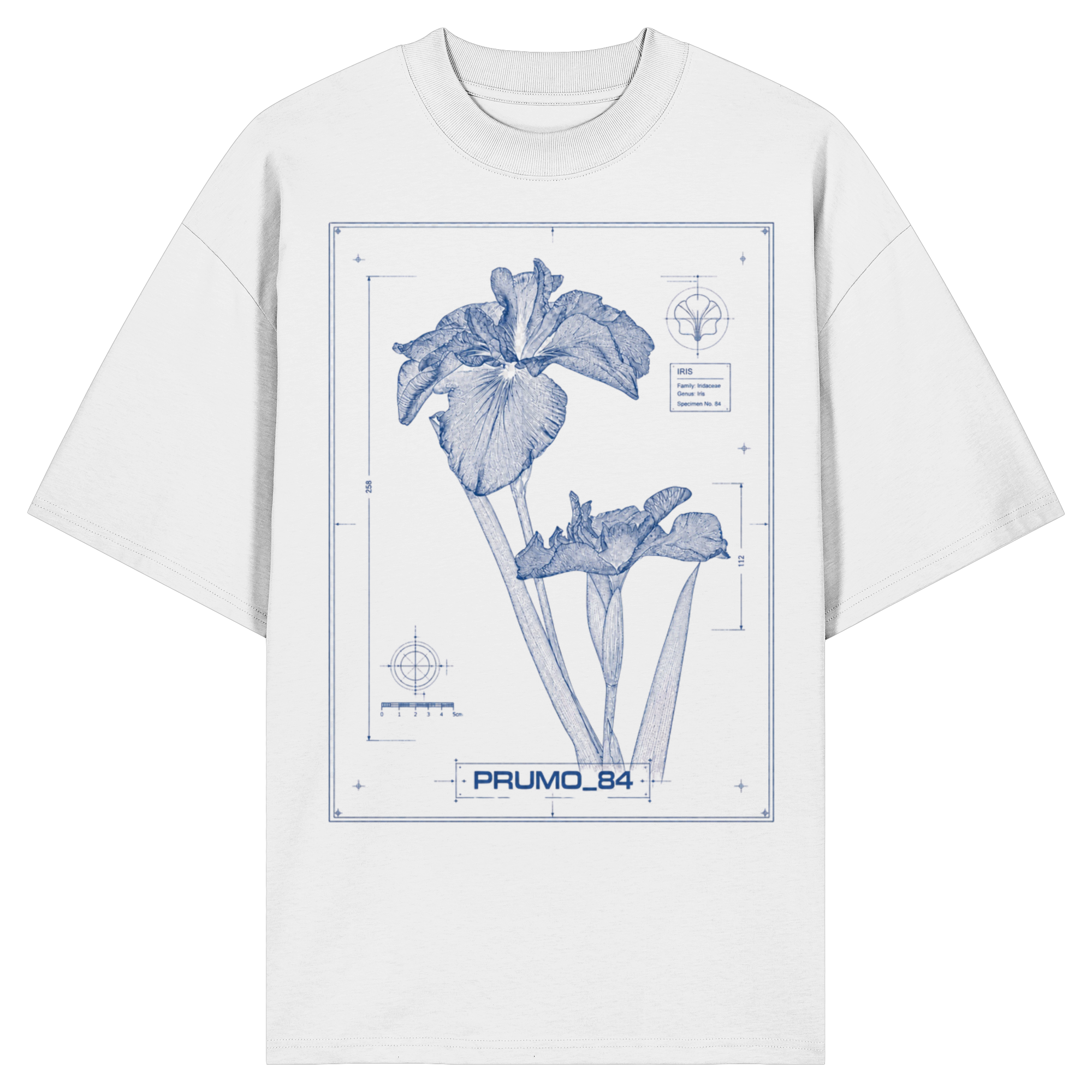 Flower Blueprint  - Organic Oversize Shirt