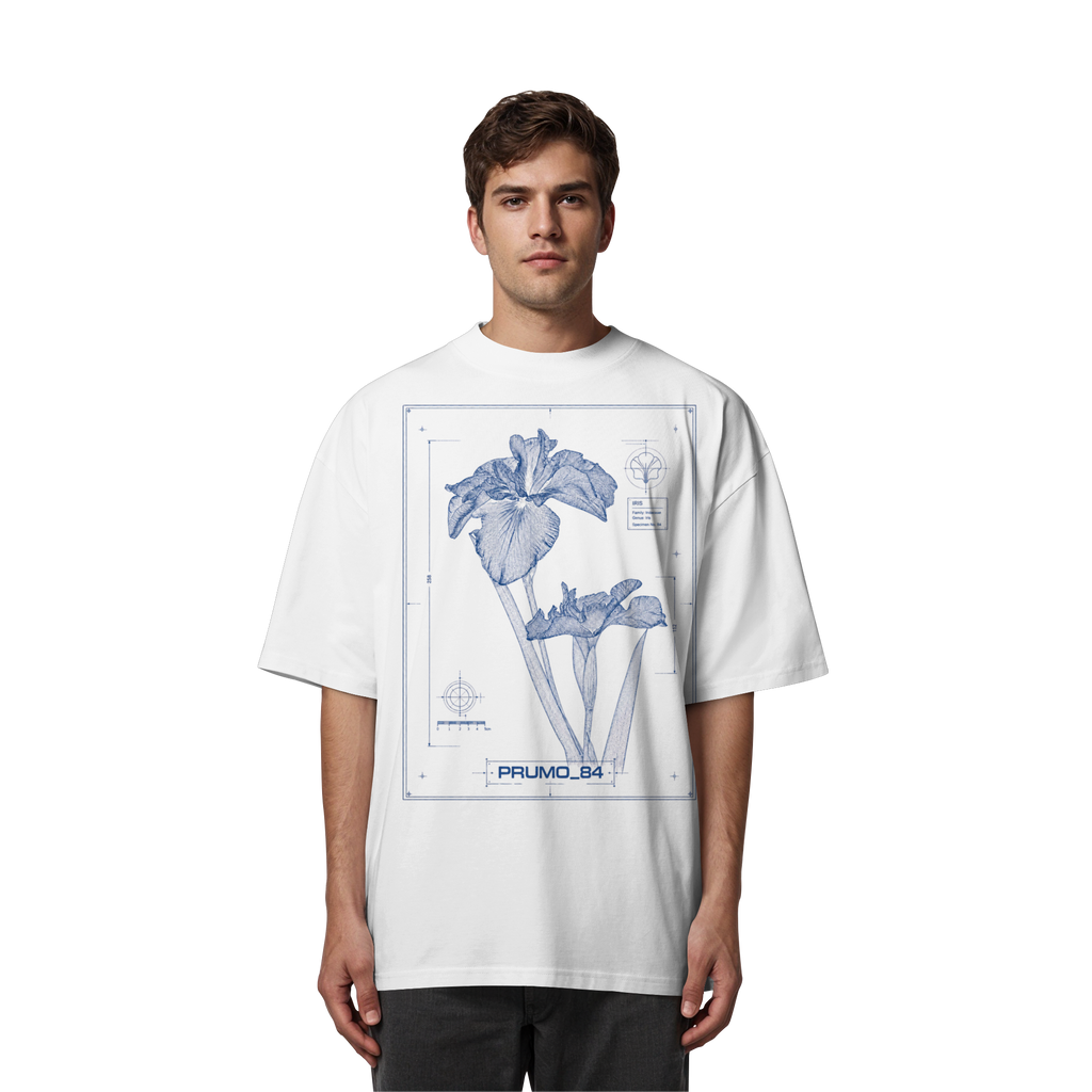 Flower Blueprint  - Organic Oversize Shirt