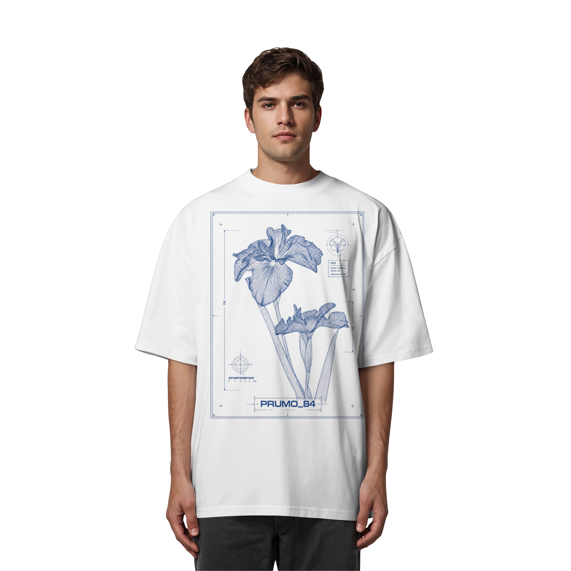 Flower Blueprint  - Organic Oversize Shirt